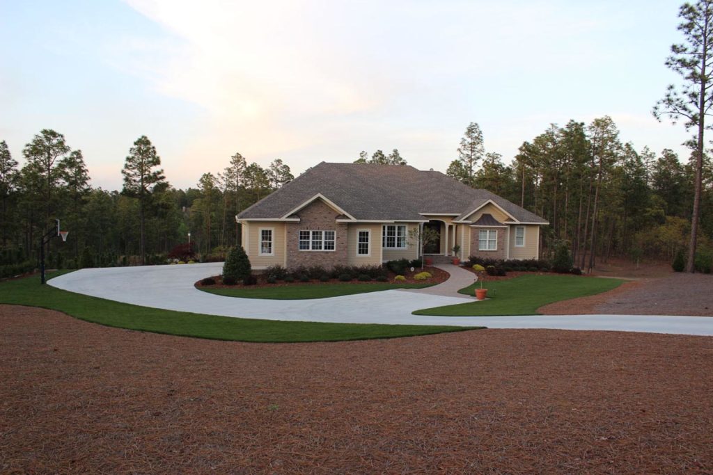 New Home Custom Landscape Design Pinehurst NC